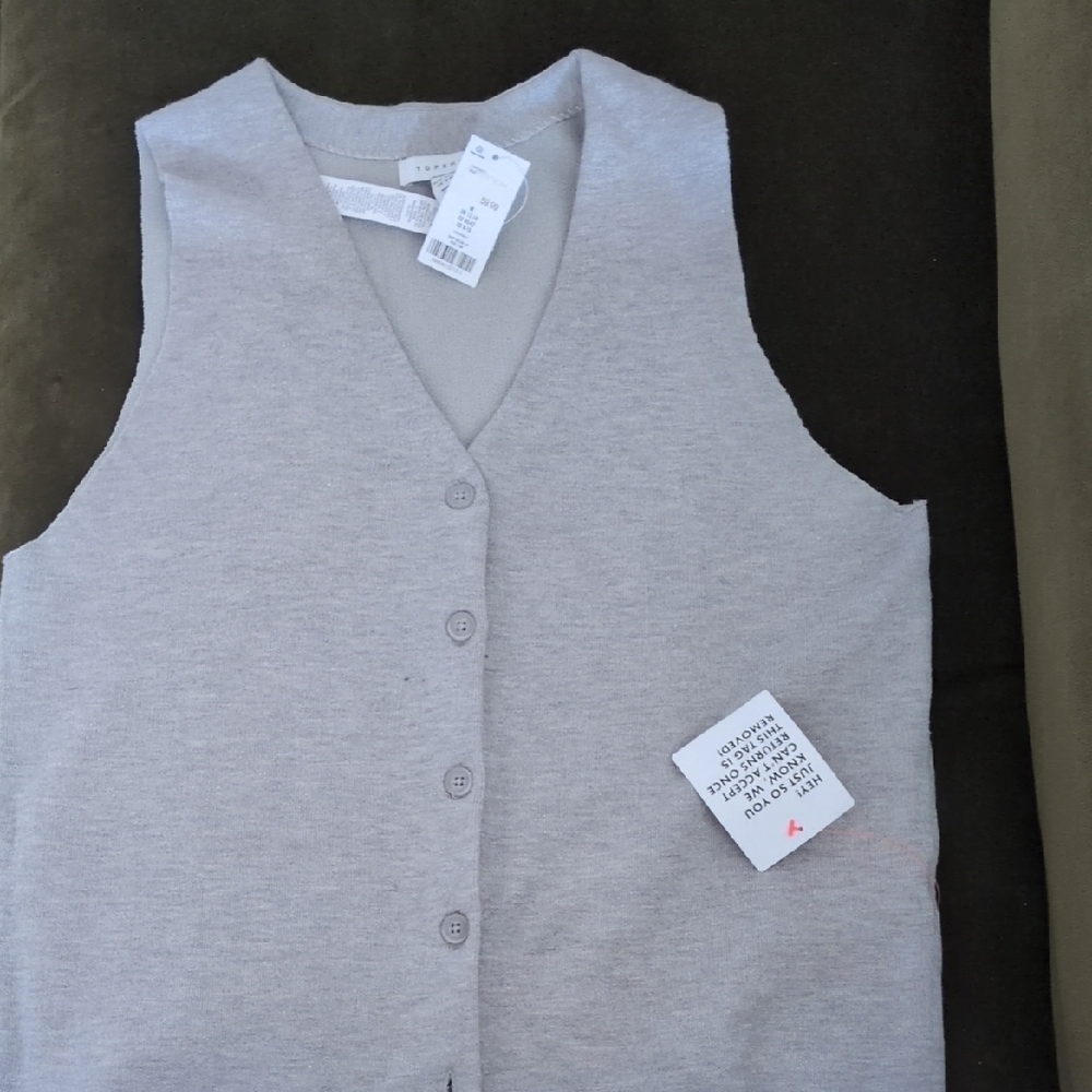 Top Shop/ASOS Light Gray Knit Vest Top